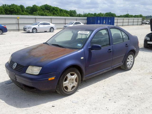 3VWRC29M2YM091083 - 2000 VOLKSWAGEN JETTA GL BLUE photo 2