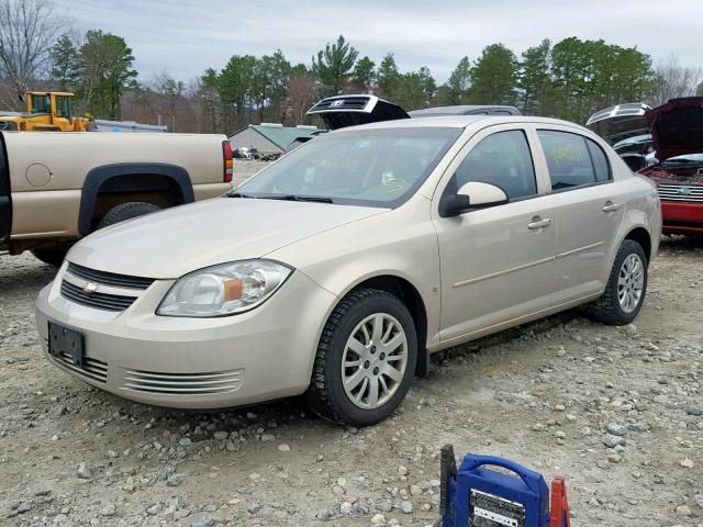 1G1AT58H297150496 - 2009 CHEVROLET COBALT LT TAN photo 2