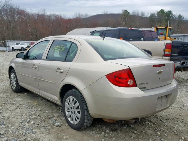 1G1AT58H297150496 - 2009 CHEVROLET COBALT LT TAN photo 3