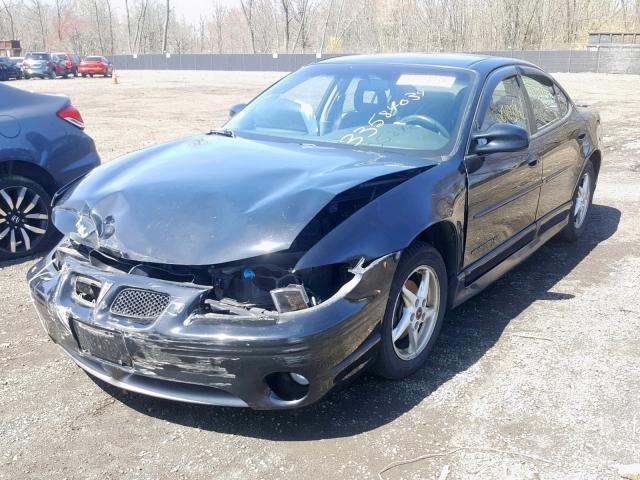 1G2WP52K52F214388 - 2002 PONTIAC GRAND PRIX BLACK photo 2