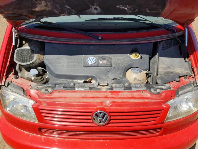 WV2MB47031H125216 - 2001 VOLKSWAGEN EUROVAN MV RED photo 7