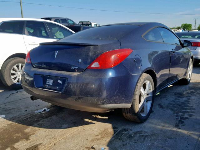 1G2ZH17N484152850 - 2008 PONTIAC G6 GT BLUE photo 4