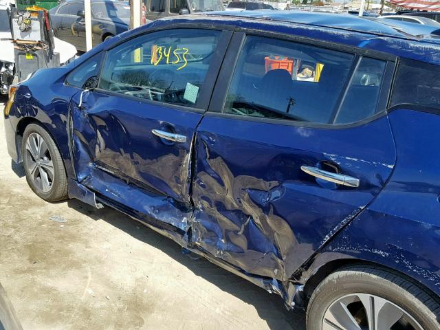 1N4AZ1CP9JC302417 - 2018 NISSAN LEAF S BLUE photo 9