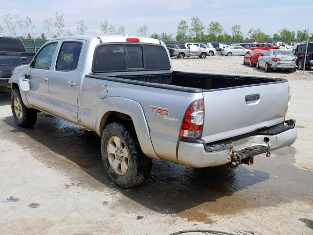 3TMMU4FN9AM016258 - 2010 TOYOTA TACOMA DOU SILVER photo 3