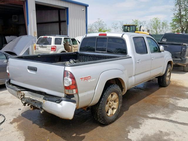 3TMMU4FN9AM016258 - 2010 TOYOTA TACOMA DOU SILVER photo 4