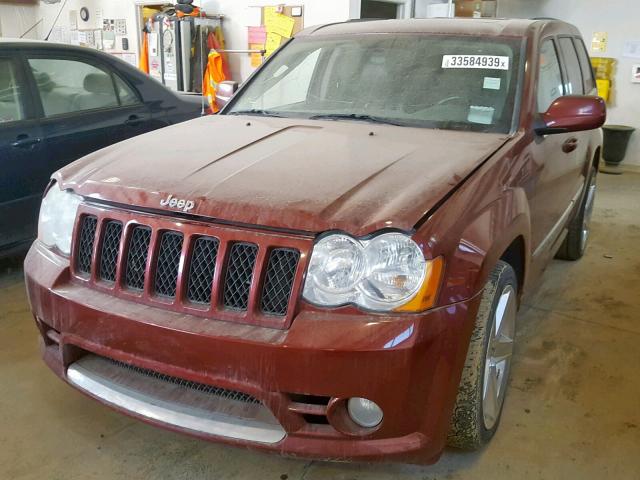 1J8HR78W09C505051 - 2009 JEEP GRAND CHER RED photo 2