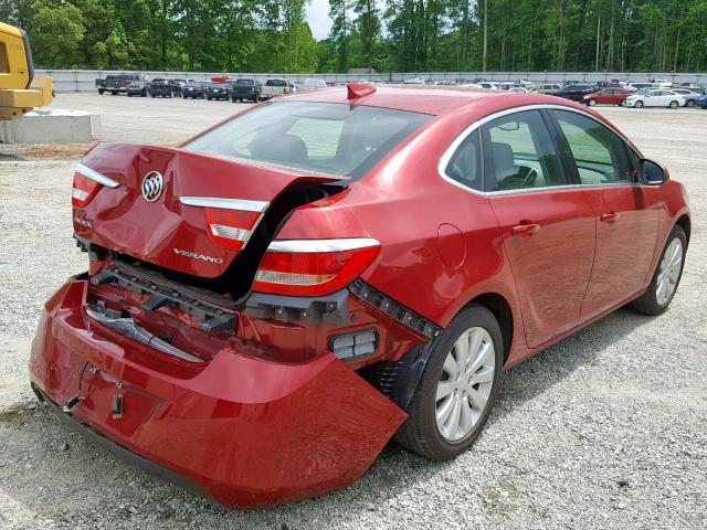 1G4PP5SK8F4161411 - 2015 BUICK VERANO RED photo 4