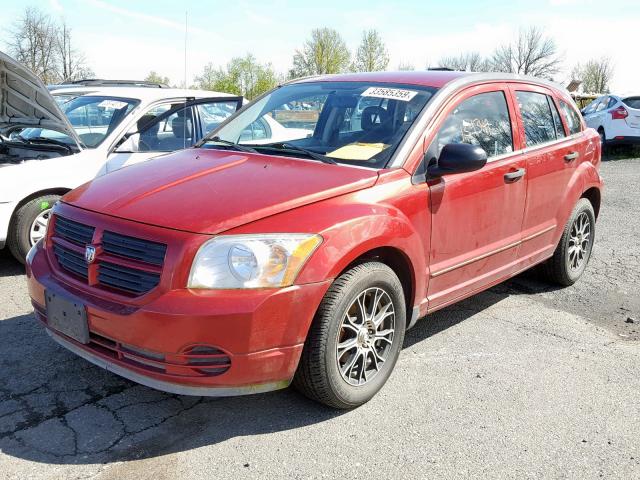 1B3HB28B67D242875 - 2007 DODGE CALIBER BURGUNDY photo 2