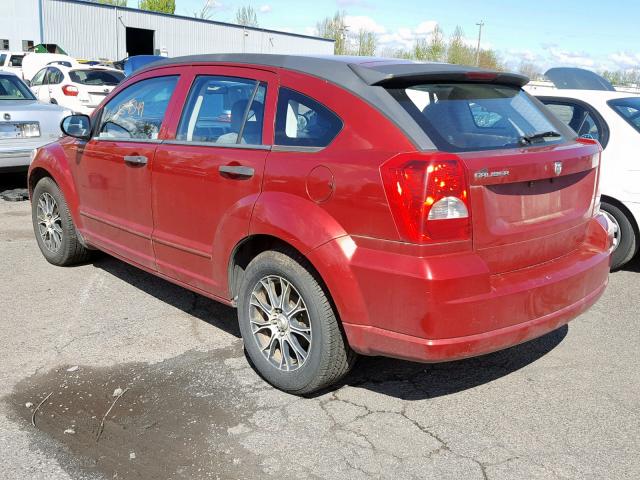 1B3HB28B67D242875 - 2007 DODGE CALIBER BURGUNDY photo 3