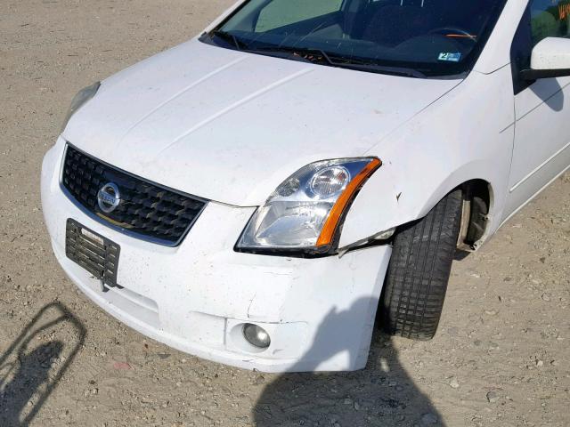 3N1AB61E48L648714 - 2008 NISSAN SENTRA 2.0 WHITE photo 9