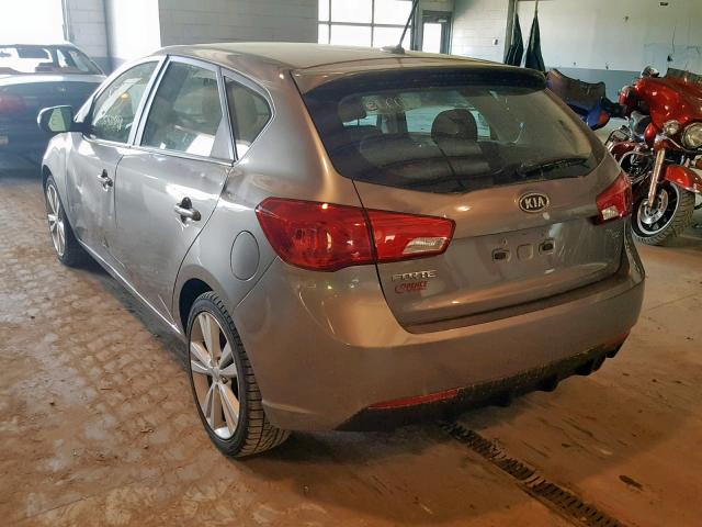 KNAFW5A30C5603324 - 2012 KIA FORTE SX GRAY photo 3