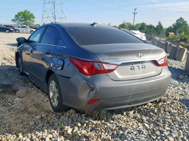 5NPEB4AC8EH909873 - 2014 HYUNDAI SONATA GLS GRAY photo 3