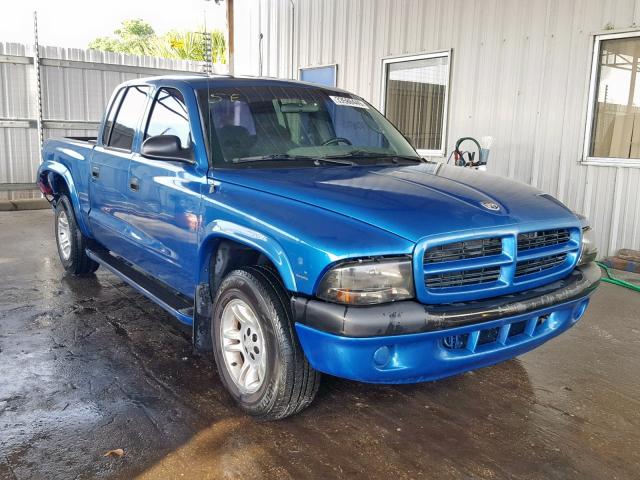 1B7GL2AN6YS776368 - 2000 DODGE DAKOTA QUA BLUE photo 1