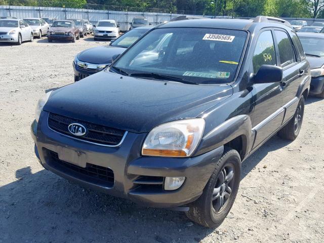 KNDJF723X77347985 - 2007 KIA SPORTAGE E BLACK photo 2