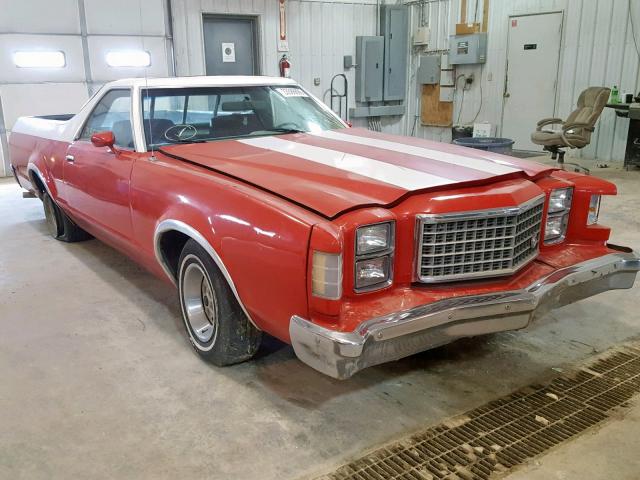 8H47H174367 - 1978 FORD RANCHERO RED photo 1