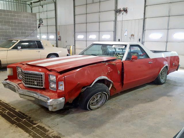 8H47H174367 - 1978 FORD RANCHERO RED photo 2