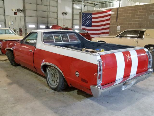 8H47H174367 - 1978 FORD RANCHERO RED photo 3