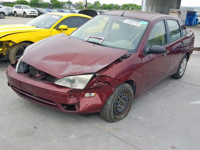 1FAFP34N37W363757 - 2007 FORD FOCUS ZX4 BURGUNDY photo 2