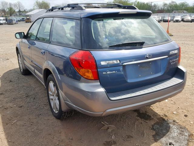 4S4BP68C254340817 - 2005 SUBARU LEGACY OUT BLUE photo 3