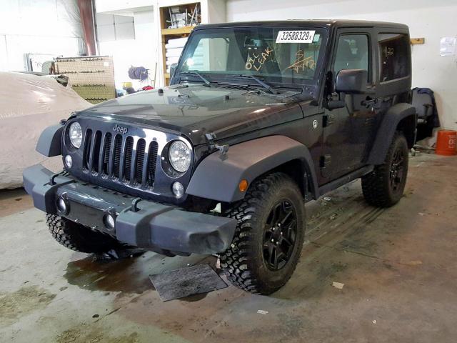 1C4AJWAG8FL659712 - 2015 JEEP WRANGLER S BLACK photo 2