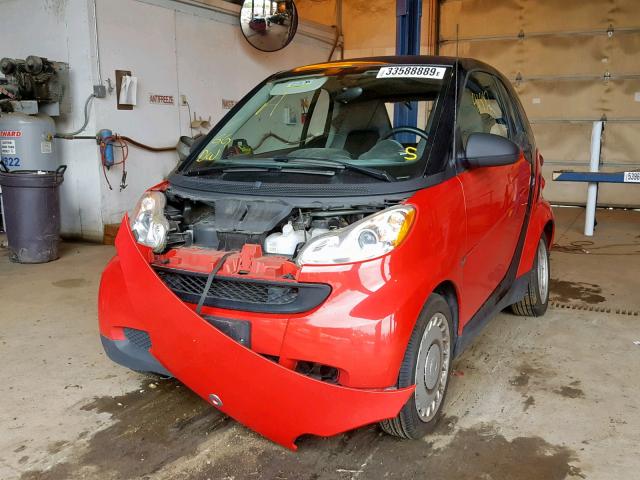 WMEEJ31X79K326316 - 2009 SMART FORTWO PUR RED photo 2