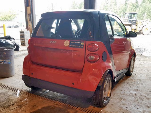 WMEEJ31X79K326316 - 2009 SMART FORTWO PUR RED photo 4