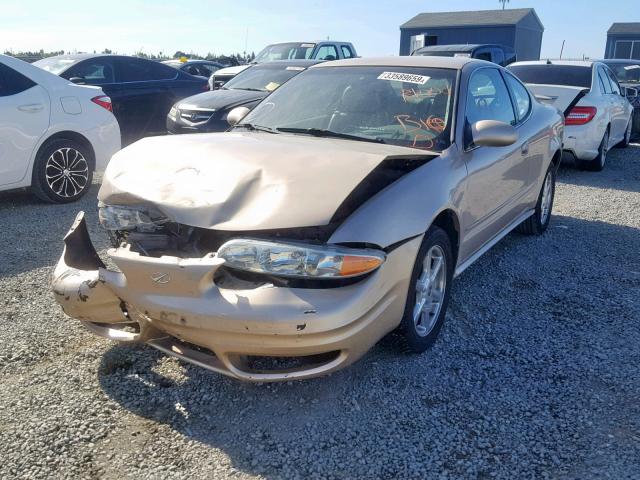 1G3NF12E61C219094 - 2001 OLDSMOBILE ALERO GLS GOLD photo 2