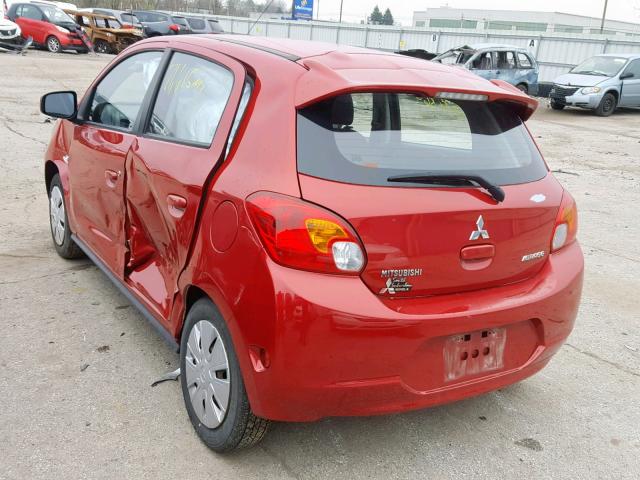 ML32A3HJ8EH015832 - 2014 MITSUBISHI MIRAGE DE RED photo 3