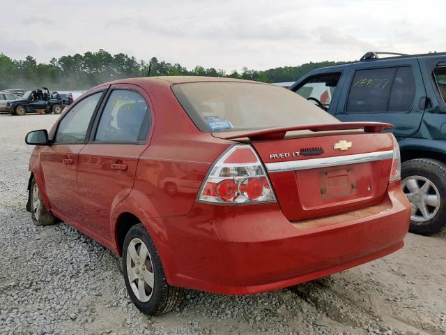 KL1TD56E19B615960 - 2009 CHEVROLET AVEO LS ORANGE photo 3