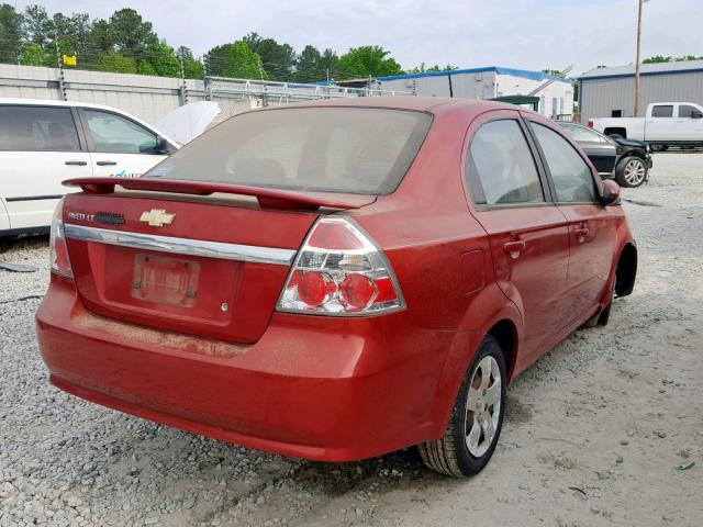 KL1TD56E19B615960 - 2009 CHEVROLET AVEO LS ORANGE photo 4