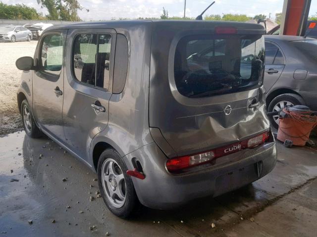 JN8AZ28R59T122023 - 2009 NISSAN CUBE BASE GRAY photo 3