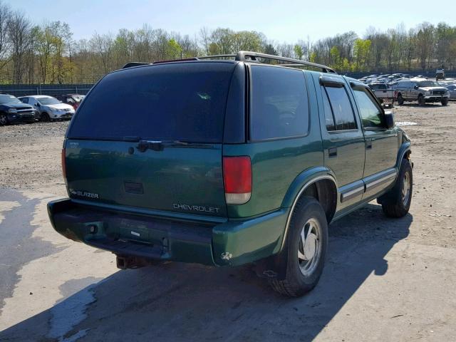 1GNDT13W4Y2247916 - 2000 CHEVROLET BLAZER GREEN photo 4