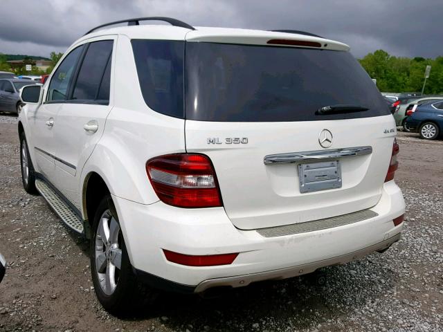 4JGBB86E49A469597 - 2009 MERCEDES-BENZ ML 350 WHITE photo 3