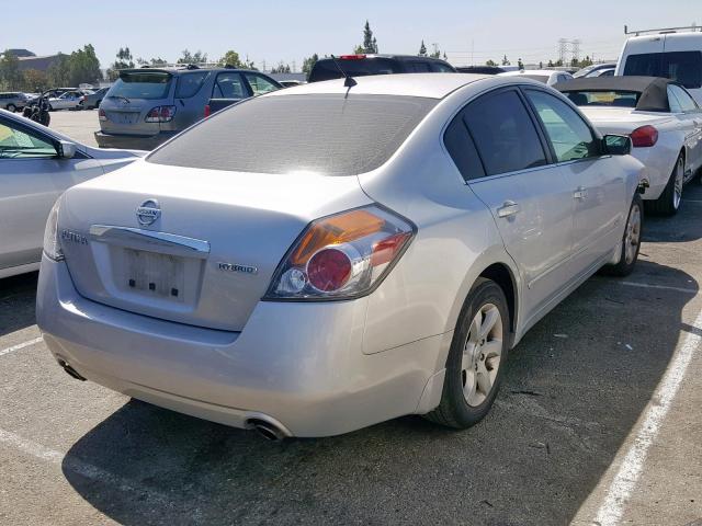 1N4CL21E69C171055 - 2009 NISSAN ALTIMA HYB SILVER photo 4