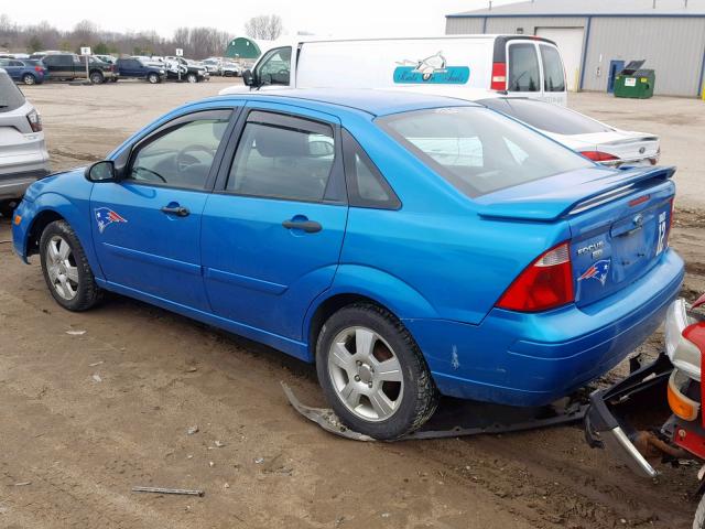 1FAFP34N47W137274 - 2007 FORD FOCUS ZX4 BLUE photo 3