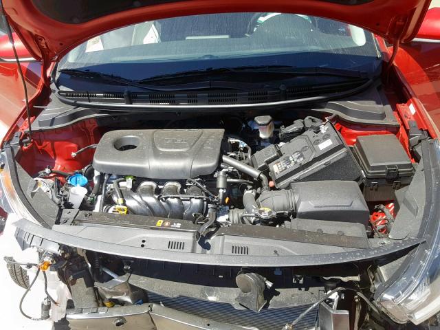 3KPA24AB3KE203853 - 2019 KIA RIO S RED photo 7