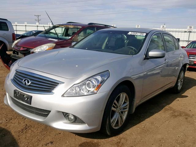 JN1CV6AR9DM356026 - 2013 INFINITI G37 SILVER photo 2