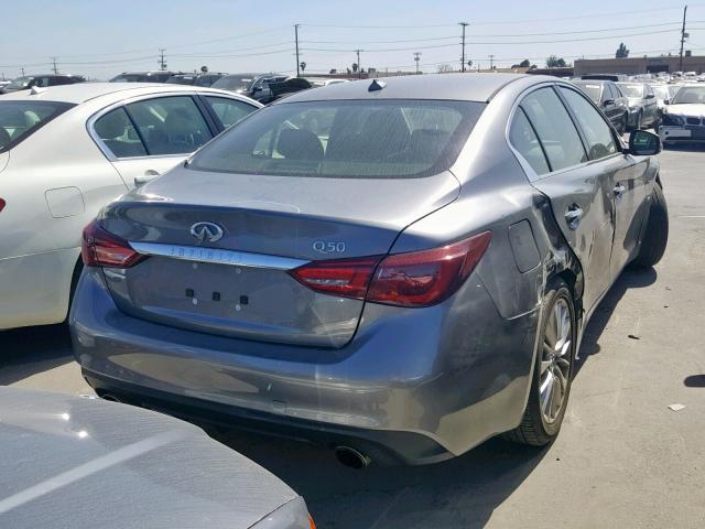 JN1EV7AP1JM357650 - 2018 INFINITI Q50 LUXE GRAY photo 4