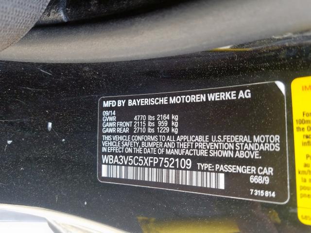 WBA3V5C5XFP752109 - 2015 BMW 428 I  photo 10