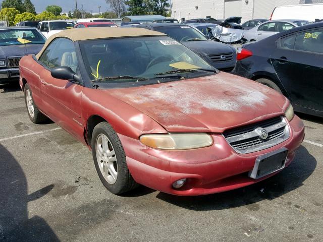 3C3EL55H0TT311609 - 1996 CHRYSLER SEBRING JX RED photo 1