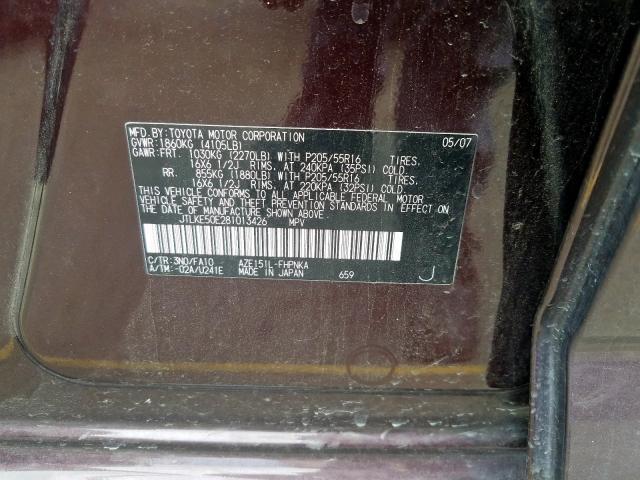 JTLKE50E281013426 - 2008 TOYOTA SCION XB  照片 10