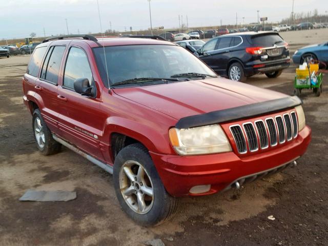 1J8GW68J62C152775 - 2002 JEEP GRAND CHER RED photo 1