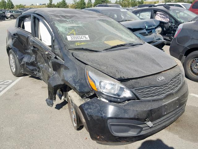 KNADM4A33F6528737 - 2015 KIA RIO LX BLACK photo 1