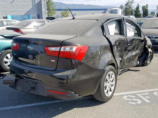 KNADM4A33F6528737 - 2015 KIA RIO LX BLACK photo 4