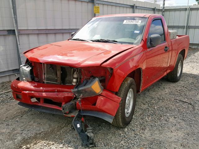 1GCCS148768145401 - 2006 CHEVROLET COLORADO RED photo 2