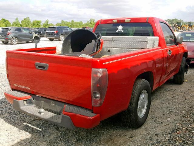 1GCCS148768145401 - 2006 CHEVROLET COLORADO RED photo 4