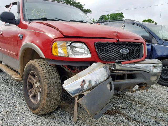 2FTRX18L82CA02419 - 2002 FORD F150 RED photo 9