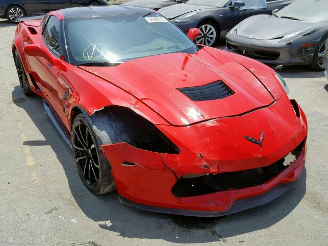 1G1YY2D75H5106630 - 2017 CHEVROLET CORVETTE G RED photo 1