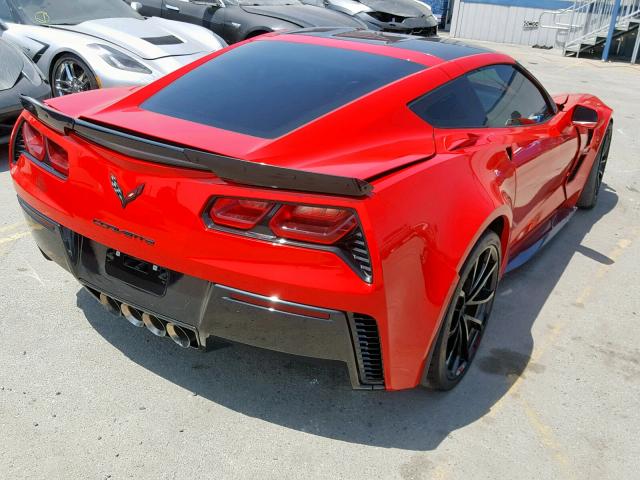 1G1YY2D75H5106630 - 2017 CHEVROLET CORVETTE G RED photo 4