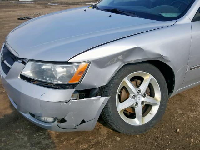 5NPEU46C68H358706 - 2008 HYUNDAI SONATA SE GRAY photo 9